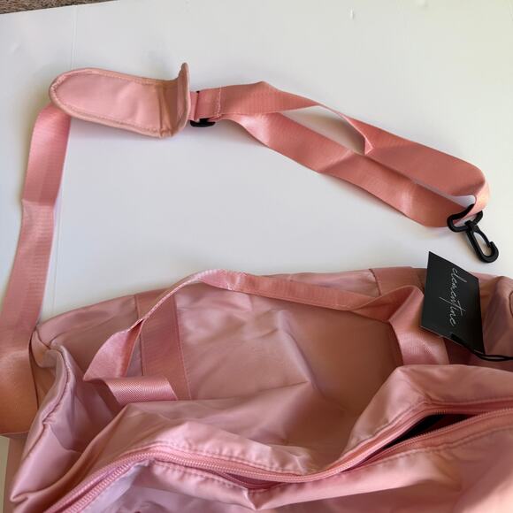 NEW Pink Duffel Weekender Tote Bag by Clementine - Picture 11 of 12